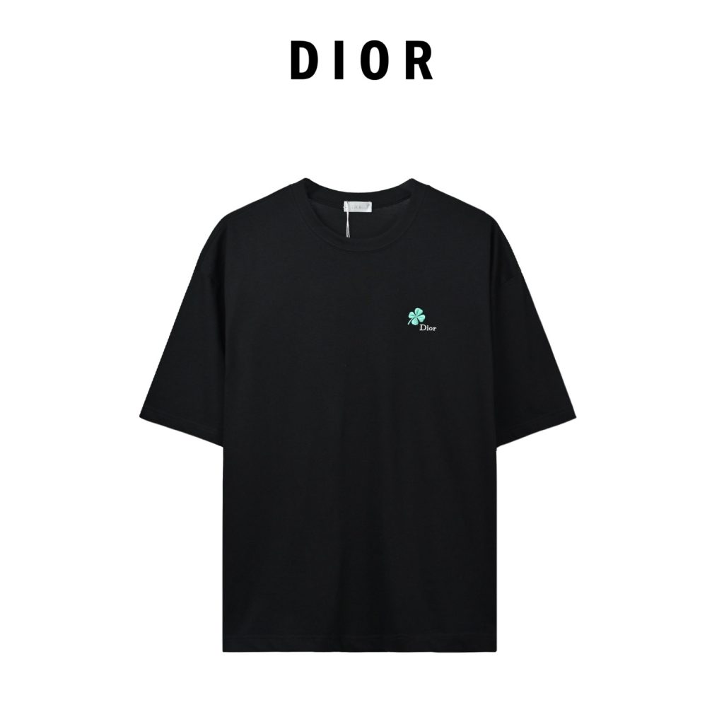 DIOR迪奥CD 四叶草刺绣短袖T恤插图